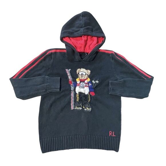 Ralph Lauren Other - Polo Ralph Lauren Ski Bear Preppy Embroidered Hoodie Sweatshirt S Boys Youth